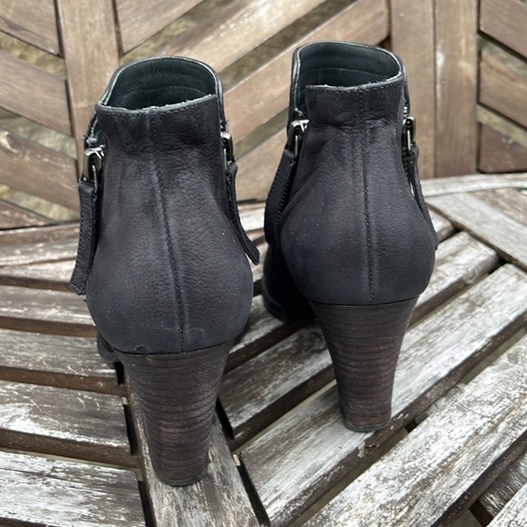 Paul Green Malibu Sliced Zip Bootie Black Nubuck Leather, Size 6.5 US - Picture 6 of 11